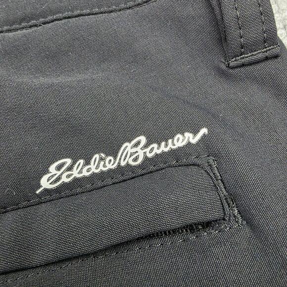Eddie Bauer Pants Mens 36x32 Black Straight Fit Nylon Spandex Zip Pocket Outdoor - Picture 14 of 16